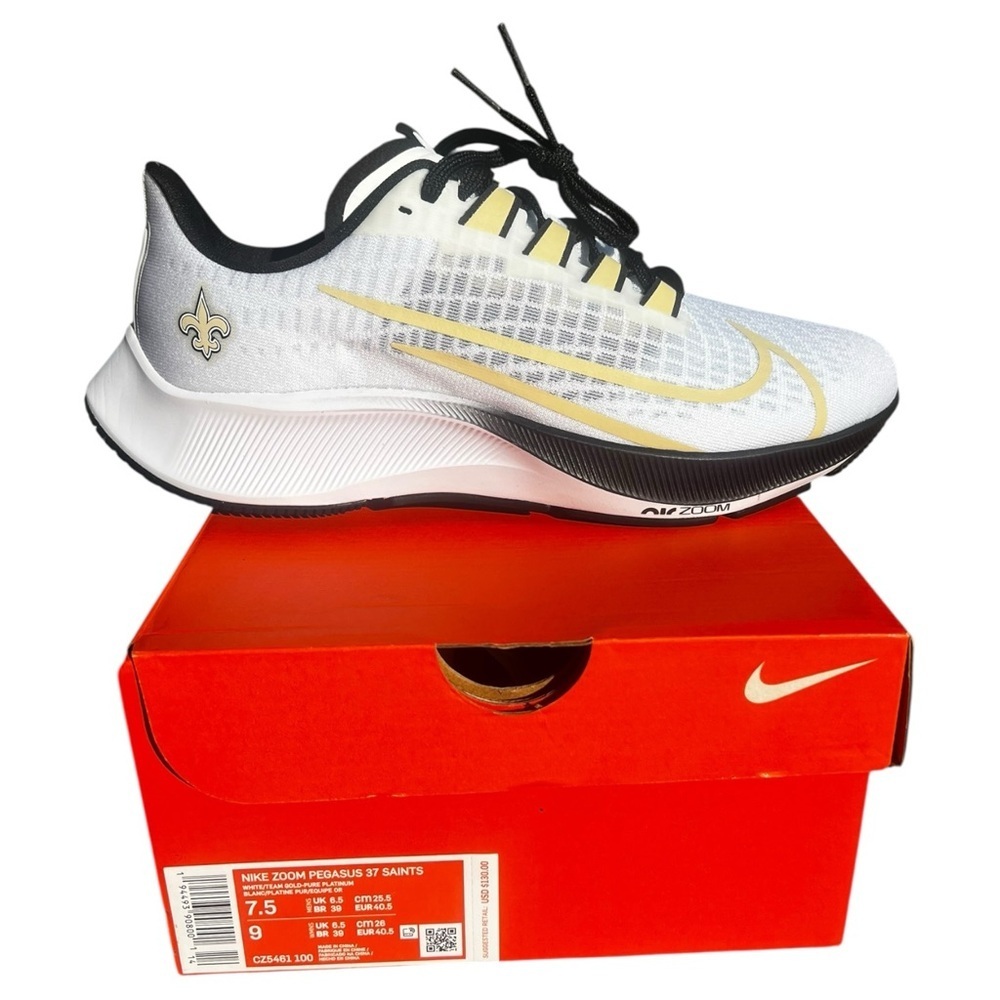 Nike Zoom Pegasus 37 Saints SPECIAL EDITION Shoes NIB Women’s 9 men’s 7.5